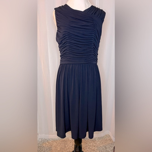 Brooks Brothers Navy Blue Ruched Dress